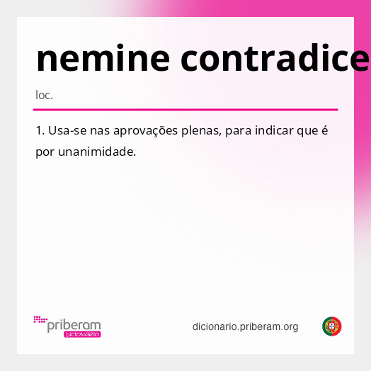 Significado de nemine contradicente